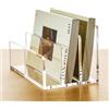 AIMOLLY Portacarte in Acrilico - 3 Scomparti, Trasparente e Facile da Pulire, Vassoio per Scrivania/Sistema di Archiviazione per Ufficio, Famiglia, Home Office, Scuola, HBT: 17,5 x 10,4 x 10 cm