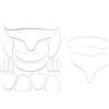 LUMIXELL 18 cerotti riutilizzabili in silicone per viso, collo e petto - Strisce per il viso leviganti durante la notte per fronte, linee cipigliate, zampe di gallina, linee del sorriso e décolleté