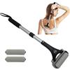 EASACE Applicatore di lozione per schiena e corpo, facile auto applicazione di doccia bagno doccia spazzola per bagno, crema per la pelle, abbronzatura（argento）