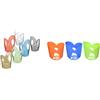 Fratelli Guzzini Feeling Set Reggi Bicchieri, SMMA, Multicolore, 6 unità (Confezione da 1) & BRUNNER Glass Base Set, Colori assortiti, 6 pezzi