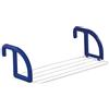 Leifheit 83046 Stendibiancheria da Balcone Classic 25, Metallo, Blu/Bianco, 2.5 m