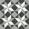 Draeger Paris - Piastrelle adesive da parete - ideale per cucina e bagno - Set di 6 piastrelle adesive motivo geometrico stelle 15 x 15 cm