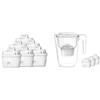 Philips Water Cartucce filtranti sostitutive, 6 unità, compatibili con Brita & Filtro caraffa Philips +3 cartucce filtranti di ricambio Micro X-Clean, flusso rapido, bianco