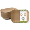 GREENBOX Ciotole di carta rettangolari, 18 x 13 x 3 cm, in cartone riciclato per patatine fritte e salumi di curry ecc. riciclabili, ecologiche, ciotole rettangolari, 50 pezzi