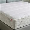 Italian Bed Linen Topper Matrimoniale 160x195 cm Elegant Made in Italy Trapuntato con Elastici per Massimo Comfort