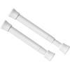 KXLife - Bastoni per Tende a Molla per Finestre Strette, Divisori, 2 Pezzi, Colore: Bianco