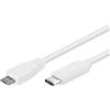 PremiumCord USB-C - Cavo di Collegamento Micro USB, Cavo di Ricarica Fino a 2,5 W, Cavo Dati Fino a 480mbit/s, USB Tipo C Maschio a Micro USB Maschio, Tripla Schermatura, Colore Bianco, Lunghezza 1m