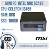Intel Mini PC Intel NUC Computer Cpu : Celeron J3455 Ram 8gb SSD 180gb Wibn10Pro
