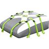 Sailnovo Box da Tetto per Auto Pieghevole 20 piedi cubi Portapacchi Impermeabile Adatto Per Auto Senza Portapacchi con tappetino antiscivolo (Grigio-Verde)