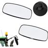 KOTARBAU® Specchietto Retrovisore, Specchio Retrovisore Trattore 32x17 cm | 2 Pezzi, Universali, Sinistra/Destra, Specchi Retrovisori Convesso Con Supporto per Braccio⌀ 15-24 mm, PVC, Nero