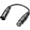 Adam Hall Cables 3 STAR DHM 0020 - Adattatore DMX XLR femmina 5 poli a XLR maschio 3 poli 0,2 m