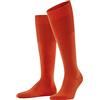 Falke Airport M Kh lana cotone al ginocchio tinta unita 1 paio, Calzini lunghi Uomo, Arancione Red Clay 8095, 45-46
