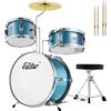 Does not apply Batteria per Bambini per Età 3-10 Anni, Junior Drum Set Con Rullante, Tom, Granc