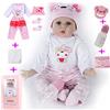 ZIYIUI Bambole Reborn 22 Pollici 55 cm Realistico Bambole Reborn Femmine Morbido Silicone Vinilico Reborn Dolls Giocattoli