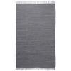 Theko Dhurry - Tappeto in 100% cotone, lavabile, utilizzabile su entrambi i lati, 120 x 180 cm, colore: antracite, Happy Cotton
