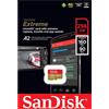 SANDISK Scheda di memoria SanDisk Extreme microSDXC A2 UHS-I U3 V30 190MB/s da 256 GB, senza adattatore