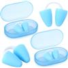 YEAMLTE Tappi per Naso in Silicone Impermeabili, 2 PCS Nasello Invisibile Clip, Tappo Naso Piscina, Riutilizzabile, con Scatola Portaoggetti, Adatto ai Principianti del Nuoto e del Surf (D)