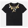 Jordan Necklace Charms Ss T-Shirt M/M Nera Junior Bimba