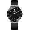 Bellevue Orologio Donna E.126, Nero, 26MM, striscia