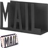 KAYLRE Porta Lettere Selezionatore di Lettere in Metallo Nero Organizer Ritagliato da Tavolo Portadocumenti Lettere di Posta per Desktop Casa Ufficio Scuola