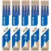 Pilot, Frixion Ball, ricambio per penna a sfera, 4 ricariche, set da 3 pezzi Blu