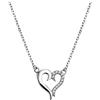 Sofia Milani - Collana da Donna in Argento 925 - con Pietra Zircone - Ciondolo a Cuore - 50306