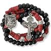 Nazareth Store Rosario Paracord di San Michele Robusto Rosario Collana con Cordino Forte Crocifisso Cattolico del Perdono (Paracord rosso)