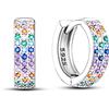 CYMYSS Orecchini a Cerchio Argento 925 Orecchini Donna Argento 925 Orecchini Anallergici Donna Orecchini a Cerchio Regali per signore, madri e nonne (Colori scintillanti)