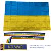 1 Bandiera UCRAINA 90x150 cm con asola no war CON 1 FASCIA PACE 100X10CM