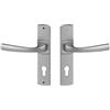 Vachette assa abloy - Set di 2 maniglie porta piccola piastra muze-color cromo velluto - Funzione.Chiave I -