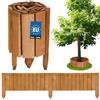 KOTARBAU® Staccionata in Legno per Giardino - 110 x 10 cm - Recinzione Giardino Esterno in Legno - Colore Rovere - Steccato