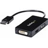StarTech.com Cavo Adattatore 3 in 1 DisplayPort a VGA/DVI/HDMI, Convertitore DP a VGA HDMI DVI, 1920x1200, 1800p