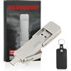 PSSDGOOD Chiavetta USB da 128 GB, veloce da 550 MB/s, 2 in 1, tipo C + A USB3.2 Gen2 SSD esterno, chiavetta di memoria per iPhone 15/16/17/Android Phone/Tablet/Windows/Mac