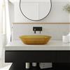 Parama Lavabo da appoggio in vetro trasparente 56x36x11 cm colore giallo | Aurea