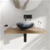 Parama Lavabo da appoggio in vetro trasparente 39,5x39,5x14cm color antracite | Aurea