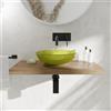 Parama Lavabo da appoggio in vetro trasparente 39,5x39,5x14 cm color verde | Aurea