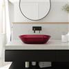 Parama Lavabo da appoggio in vetro trasparente 56x36x11 cm colore bordeaux | Aurea