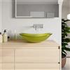 Parama Lavabo da appoggio in vetro trasparente 54x35x15,5 cm color verde | Aurea