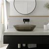 Parama Lavabo da appoggio in vetro trasparente 56x36x11 cm colore marrone | Aurea
