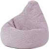 icon Dalton Pouf Bambini, Lilla, Velluto a Coste, Poltrona Sacco con Riempimento Incluso, Sedia Bambini, Mobili Camera da Letto
