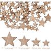 Cozlly 100 Pezzi Stelle in Legno, Mini Stella Abbellimenti, Stelle Legno Fette Naturale, Stella Abbellimenti Albero Stella Ornamenti, per Compleanno Matrimonio Natale Craft Fare,4 Formati Misti