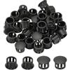 PATIKIL Tappi Copriforo, 48Pz 4/9 (12mm) Tappi per Fori in Plastica Copriforo a Vite Scrivania Fibbia Bloccaggio Inserto per Mobili Fori Armadio Cucina, Nero