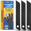EFFEKTWERK Set di lame per taglierino EffektWerk (nero, confezione da 25), lame di ricambio per coltelli multiuso da 18 mm, lame a scatto in acciaio al carbonio