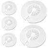 WeddHuis 5 Pezzi Rosetta per Tubo, Copritubo per Acqua Calda e Fredda, Gas e Tubi di Riscaldamento, Universale 14-45 mm, Bianco