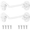 Bolatus - 2 ganci per finestra in acciaio INOX con occhiello, per porte e porte del garage, finestre (porta)
