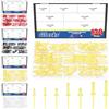 Glarks 130pcs 7 dimensioni rivetti ciechi in alluminio giallo, rivetto Pop Mandrel in acciaio in alluminio, rivetti Pop assortimento Kit, grandi rivetti flangia per metallo, mobili, automobile