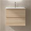 KAMALU Mobile bagno 60 con lavabo integrato legno chiaro | KAM-HR60