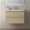 KAMALU Mobile bagno 80 cm lavabo integrato legno chiaro | KAM-HR80