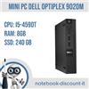 Dell Mini PC DELL Optiplex 9020M Cpu i5-4590T Ram 8Gb DDR3 SSD 240Gb Win11Pro GRADO B