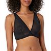 Freya Snapshot Wireless Bralette Reggiseno, Trasparente, Nero, XL Donna